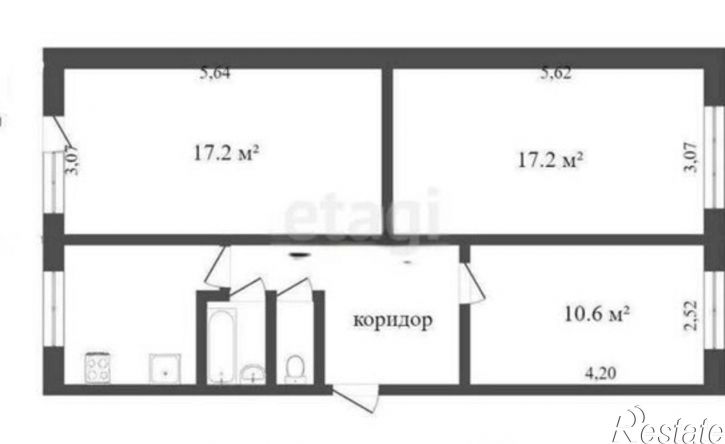 3-комн квартира ул им Степана Разина, 16а,  д. 16а