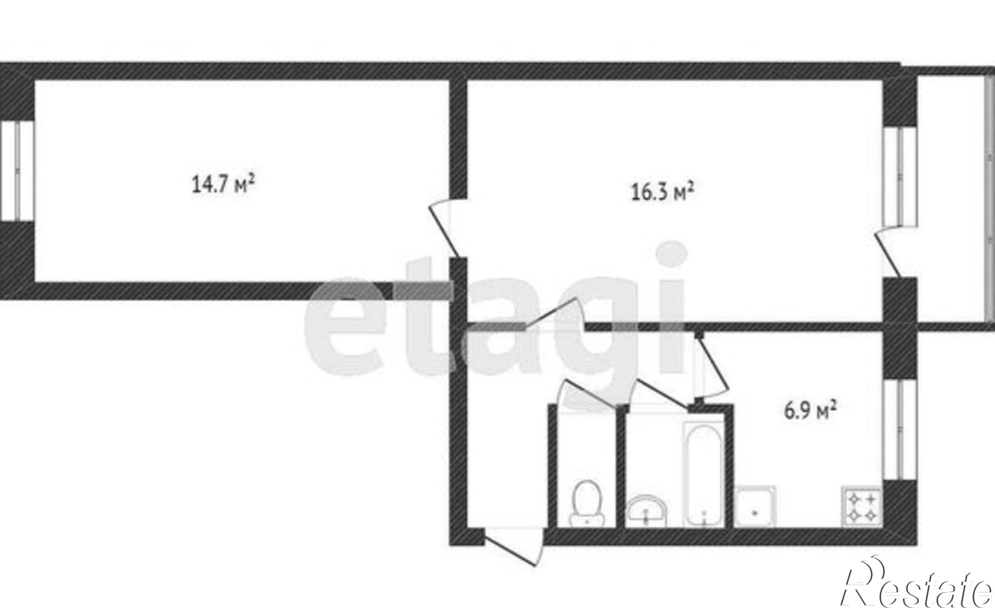 Купить квартиру за 2 550 000 рублей на улица Степана Разина, 98