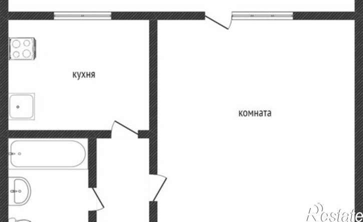 1-комн квартира улица Полетаева, 27,  д. 27