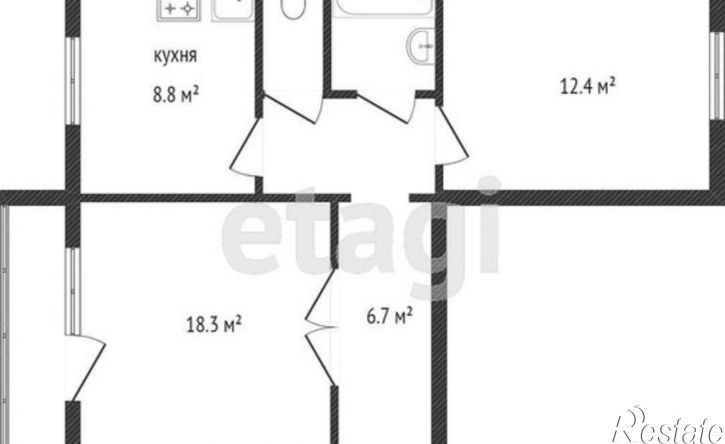 2-комн квартира улица Маяковского, 1,  д. 1