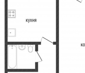 1-комн, 30кв м, этаж 2/5 проспект 30-летия Победы, 12