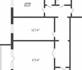 3-комн, 63кв м, этаж 8/9 Северо-Запад 1-й кв-л, 11