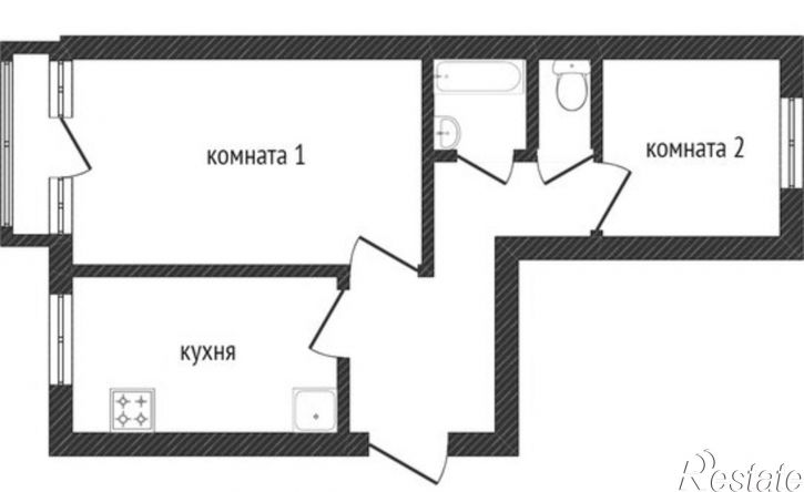 2-комн квартира ул им А.М.Матросова, 5А,  д. 5А