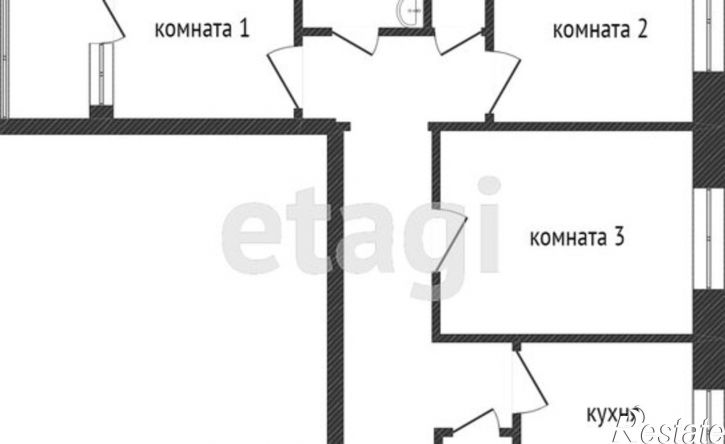3-комн квартира улица Космонавтов, 34,  д. 34