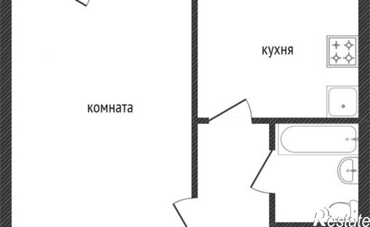 1-комн квартира улица Доватора, 24,  д. 24
