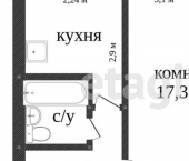 1-комн, 30кв м, этаж 4/6 ул Строителей, 13