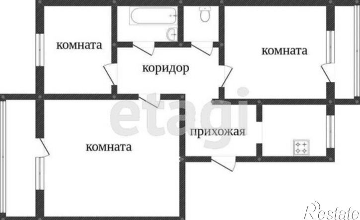 3-комн квартира кв-л Молодежный, 7,  д. 7