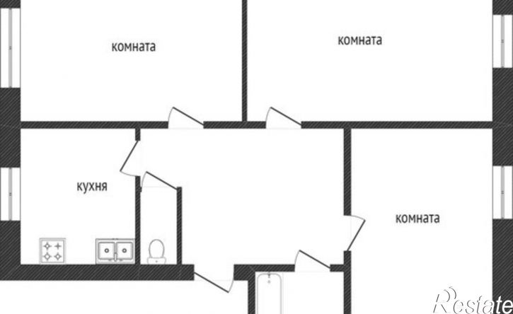 3-комн квартира ул им Риты Сергеевой, 7,  д. 7