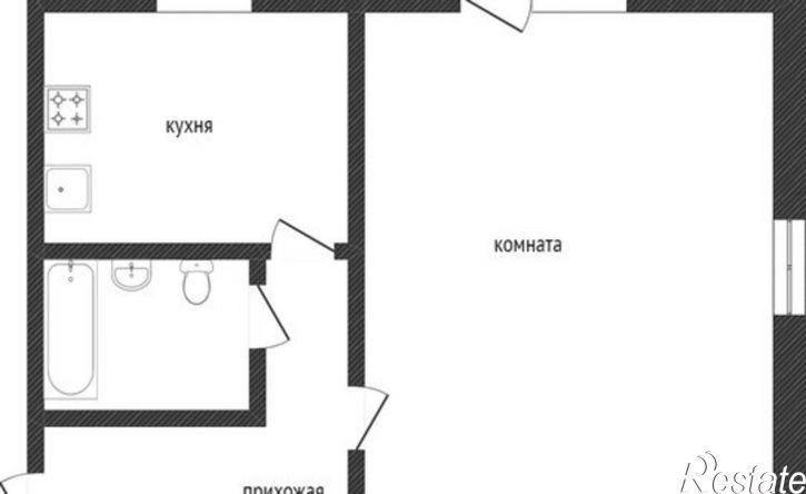 1-комн квартира улица Грибоедова, 2,  д. 2