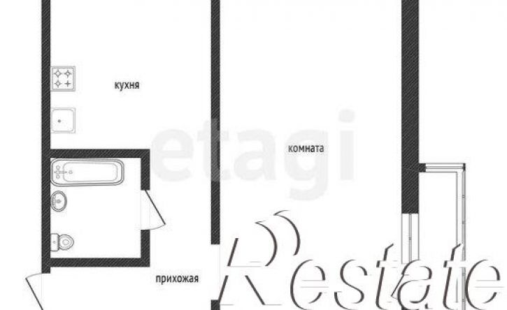 1-комн квартира улица им. Н.П. Полетаева, 5,  д. 5