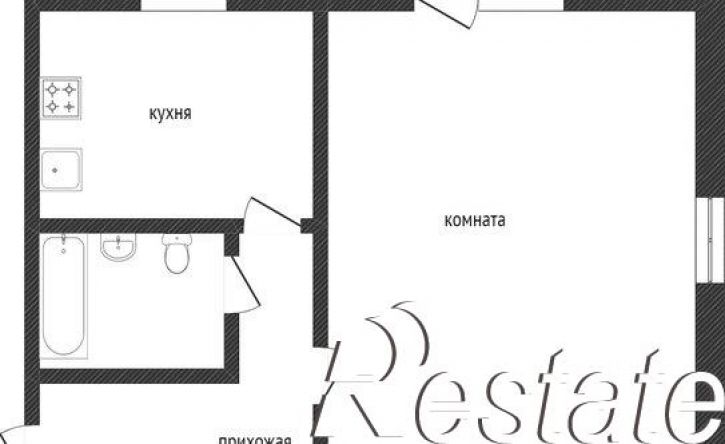 1-комн квартира проспект имени Ю.А.Гагарина 8-я линия, 16,  д. 16