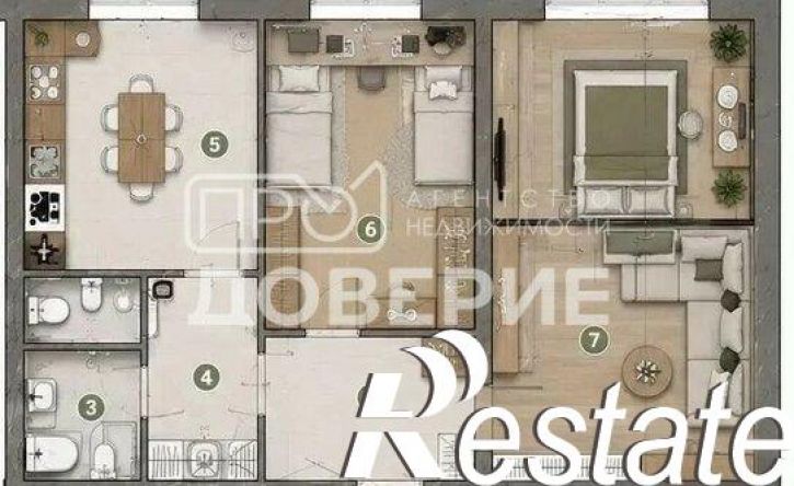 2-комн квартира квартал Медик, 3