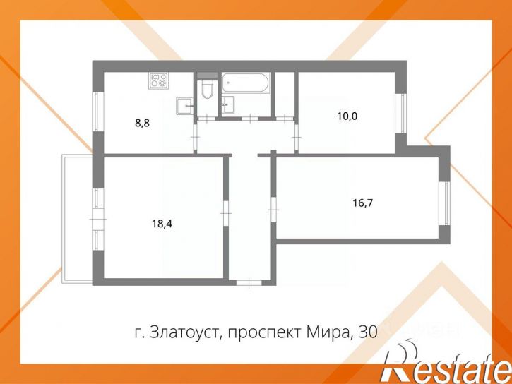3-комн квартира проспект Мира, 30,  д. 30