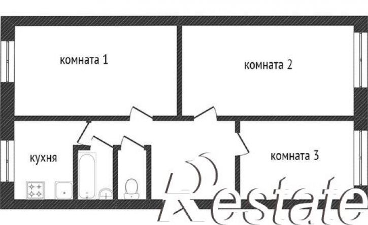 3-комн квартира улица Урицкого, 13,  д. 13