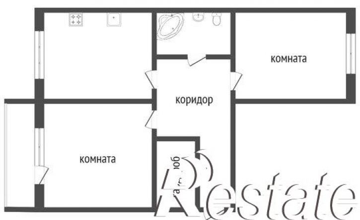 2-комн квартира квартал Молодёжный, 3,  д. 3