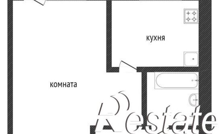 1-комн квартира улица Калинина, 10,  д. 10